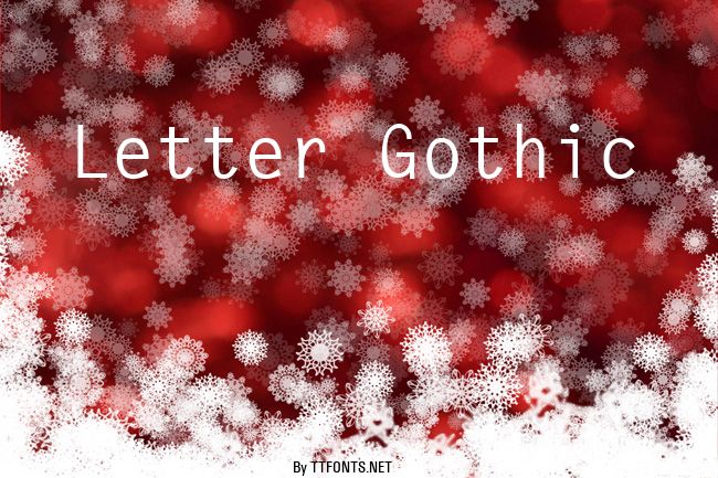 Letter Gothic example